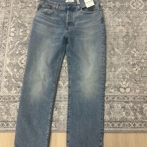 Madewell Womens Denim Straight Jeans in Light Blue